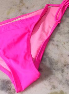 Hot Pink Tie-Side Bikini Bottoms