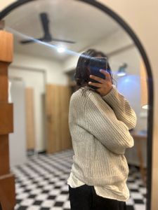 H&amp;M Gray Layered Look Sweater