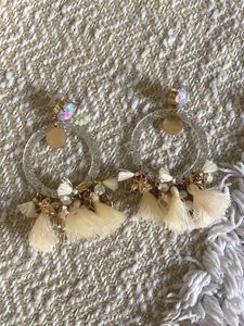 Boho Tassel Hoop Earrings