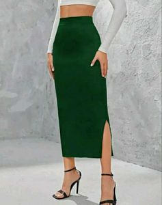 Dark Green Pencil Skirt All Size Available