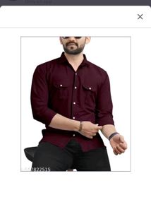 Paul street Men's Maroon Button-Up Shirt
