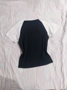 Classic Black &amp; White Raglan Tee