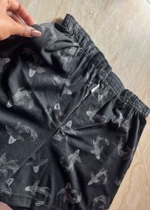 Fish Pattern Cotton Shorts