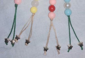 4 set Beaded Star Charms 🔔