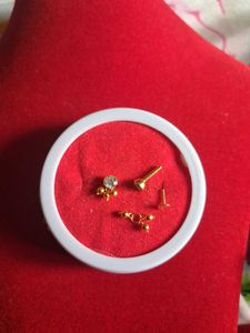 Elegant Gold Stud Earrings