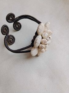 Boho Stone & Wire Cuff Bracelet