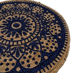 Handmade Round Jute Rope Doormat – 60 cm