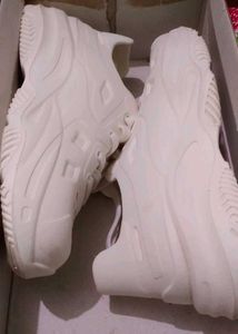 Stylish White Chunky Sneakers