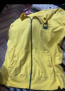 Benetton Yellow Zip-Up Jacket