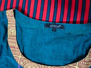 Teal Embroidered Dress