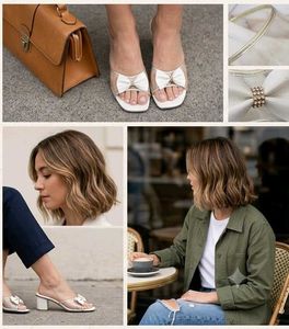 Stylish Off-White Transparent Block Heels