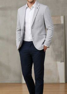 Light Grey Casual Blazer