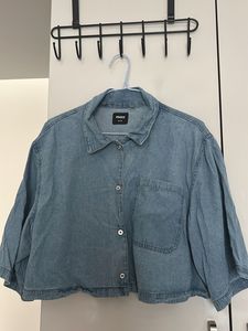 Blue Denim Cropped Shirt
