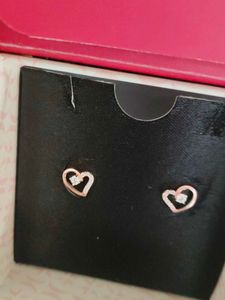 Rose Gold Heart Earrings
