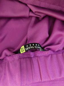 Purple Crop Top &amp; Flared Pants Set