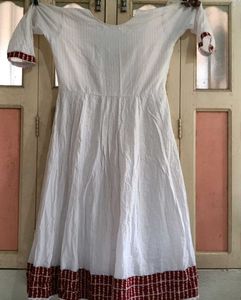 Elegant White anarkali gown