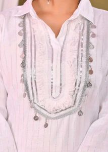 Elegant White Kurti Set