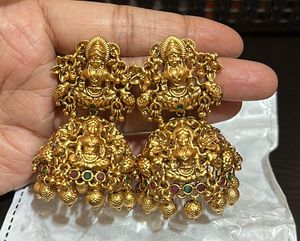 🧚‍♀️Anti Tarnish Nakshi Temple Earring Set