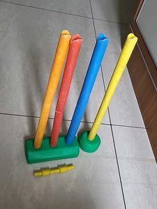 Colorful Plastic Cricket Stumps Set