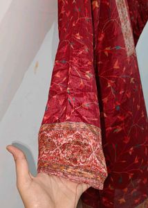 Elegant Red Kurta Palazzo set.