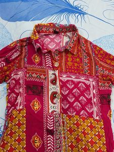Vibrant Print Kurta Set Made in India