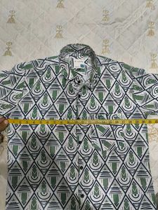 Patterned Button-Down Shirt