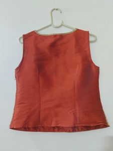 Rust Orange Ethnic Top