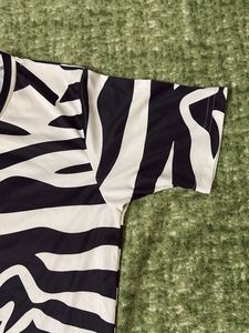 Trendy Black &amp; White Zebra Print Top | Oversized C