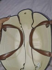 ZARA Brown Faux Leather Hobo Bag