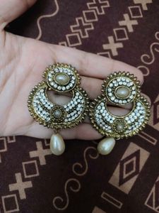 Elegant Pearl &amp; Crystal Earrings✨😍♥️
