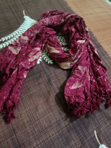 Stylish Maroon Printed Dupatta buy now