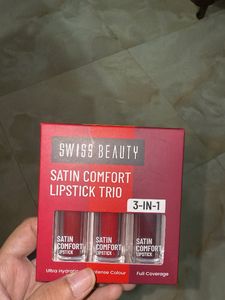 Swiss Beauty Satin Comfort Lipstick Trio