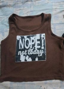 Graphic Print Crop Tops Set