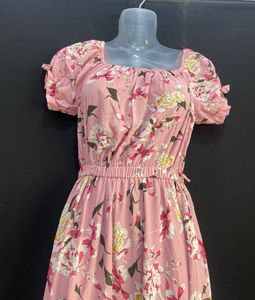 Women Pink Dress | Bust 34 | Length 50