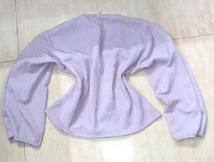 lavender korean styled Button-Up Top 🍒✨️