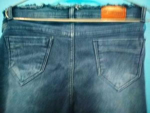 Stylish Flared Blue Jeans