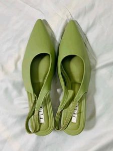 Stylish Light Green Slingback Heels