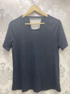 Black Back Cutout T-Shirt