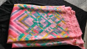 Vibrant Geometric Print saree