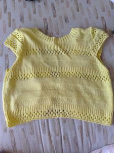 Cute Yellow Knit Cardigan