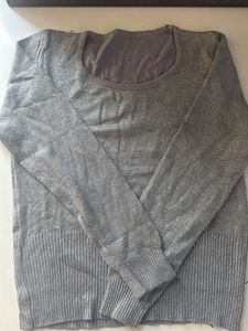 Sparkly Grey Knit blouse