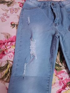 Light Blue Distressed Jeans