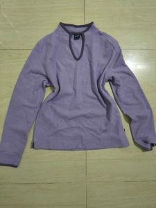 Cute Lavender Mock Neck Top