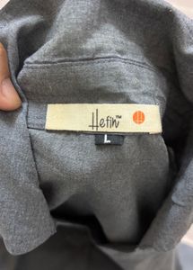 Chic Grey Button-Up Shirt