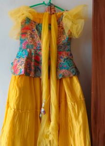 Beautiful Yellow Lehenga Choli