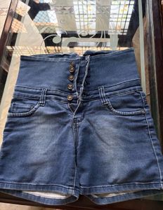 Light Wash High Waisted Denim Shorts
