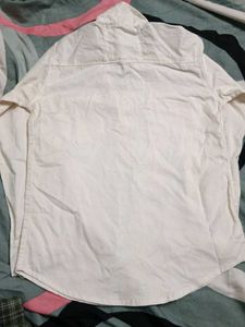 Kids White Casual Top with Pocket Detail