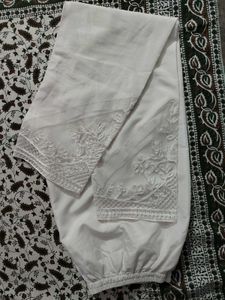 Elegant White Palazzo Pants with Lace