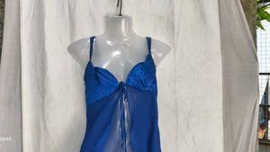 I. Sheer Royal Blue Lingerie Camisole