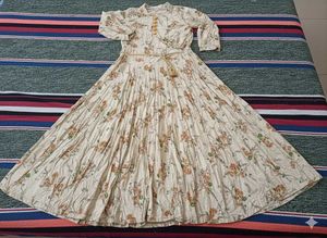 Floral Print Ethnic Gown Dress
